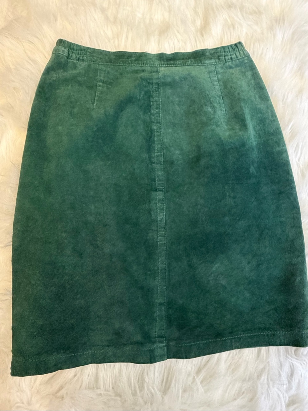 Hunt Club Deep Green Suede Pencil Skirt